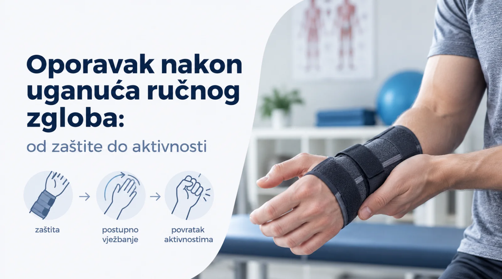 Oporavak nakon uganuća ručnog zgloba: od zaštite do aktivnosti